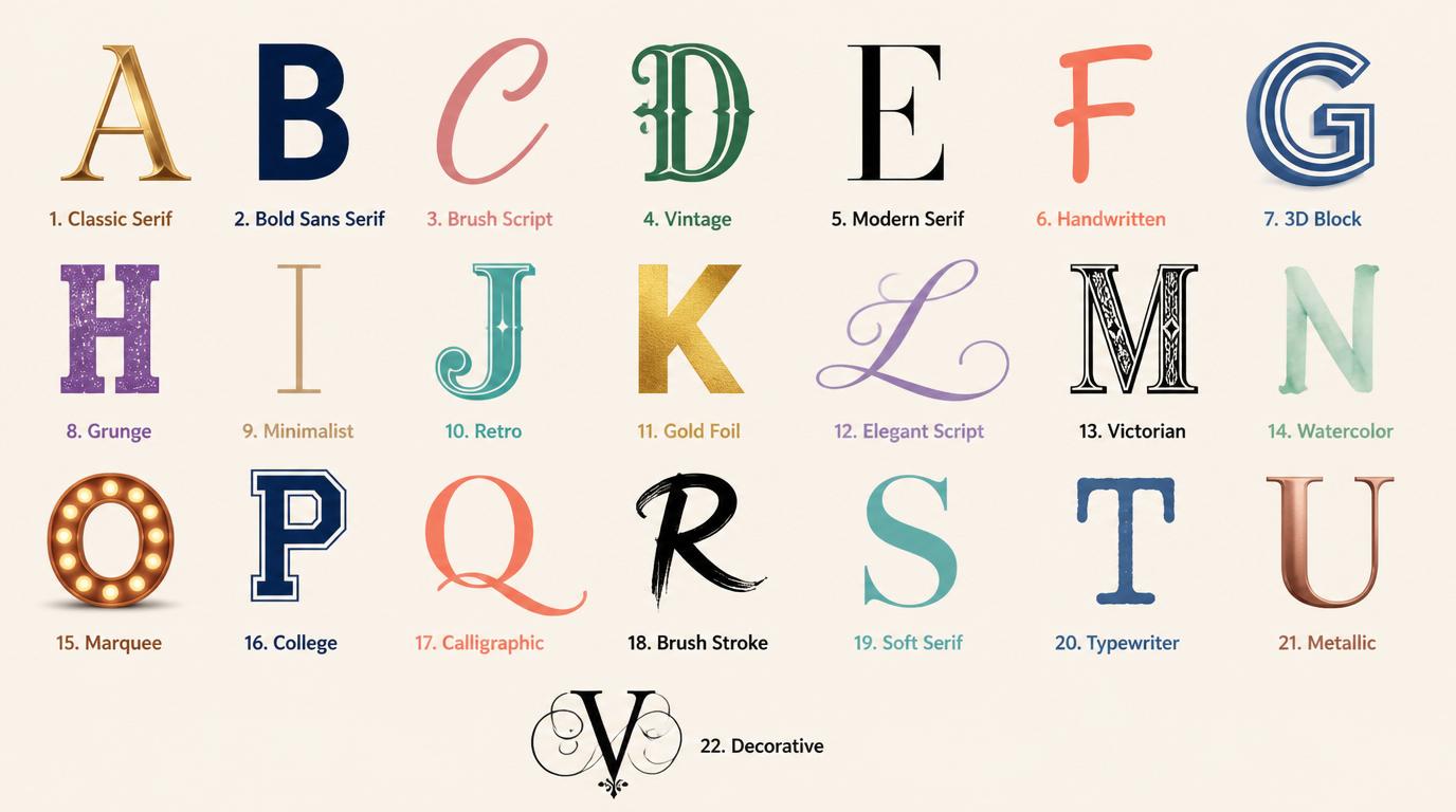 22 Best Alphabet Font Styles