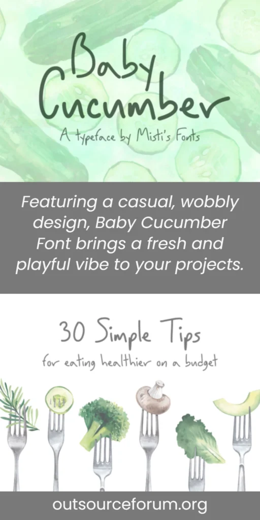 Baby Cucumber Font