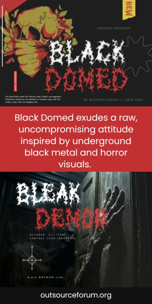 Black Domed Font