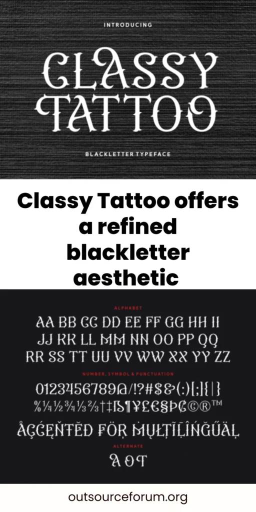 Classy Tattoo Font