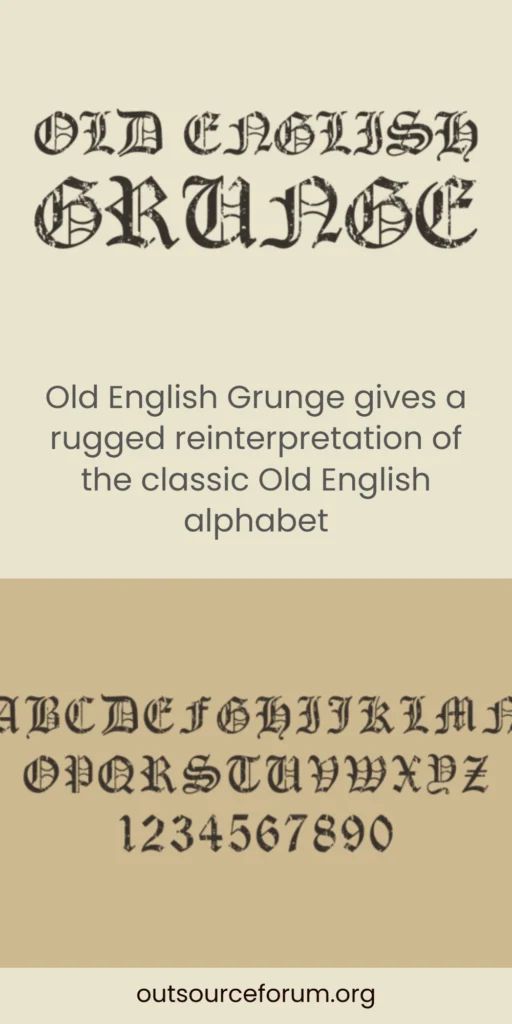 Old English Grunge Font