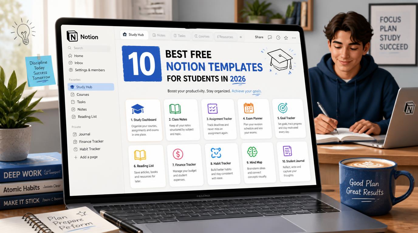 10 Best Free Notion Templates for Students in 2026