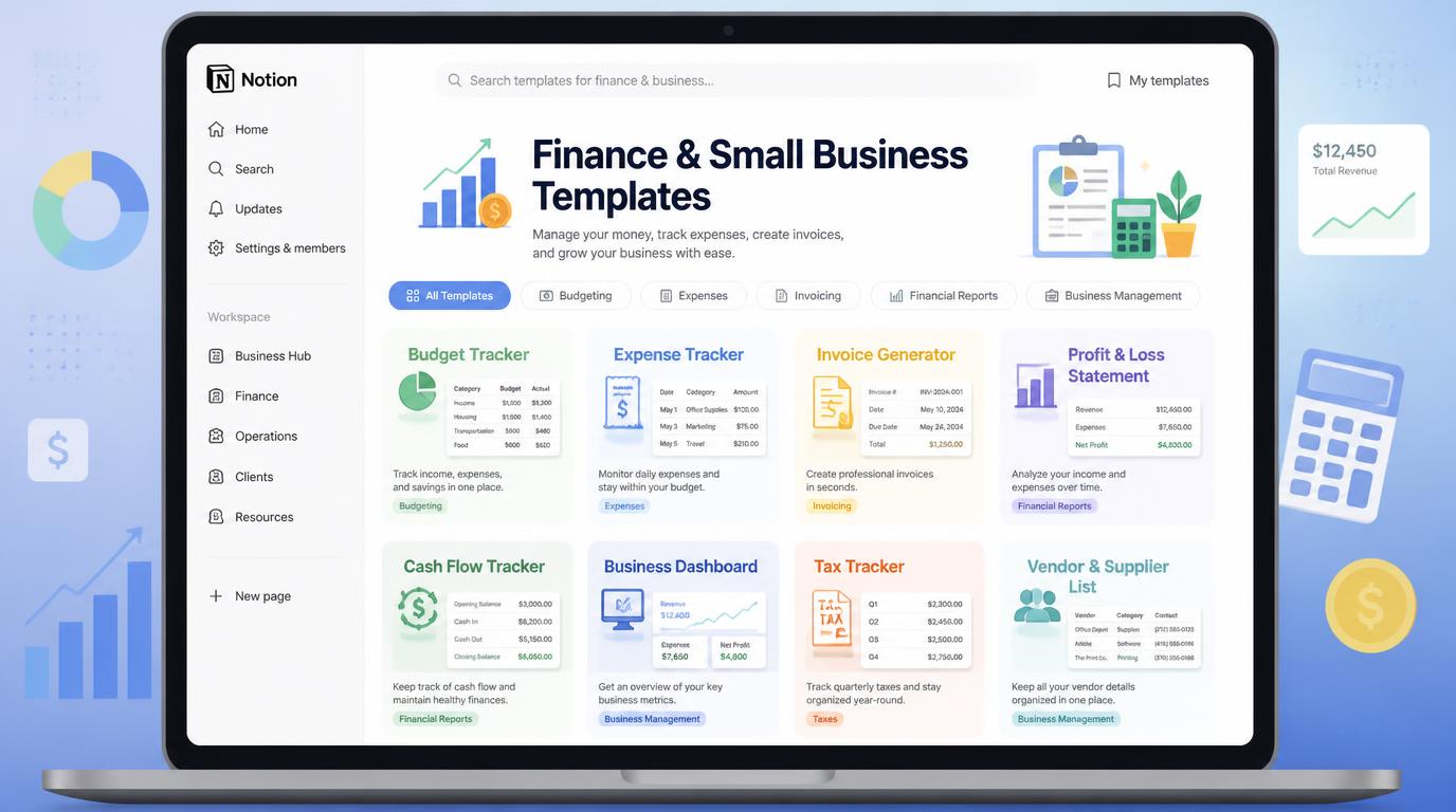 28 Best Notion Templates for Finance & Small Business