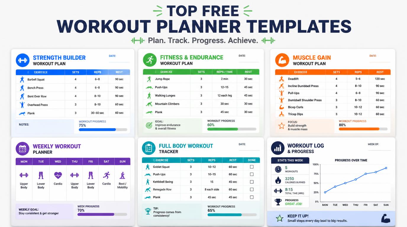 Top Free Workout Planner Templates
