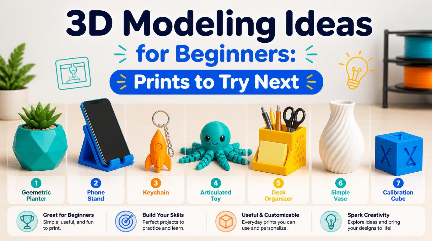 3D Modeling Ideas for Beginners: Prints to Try Next