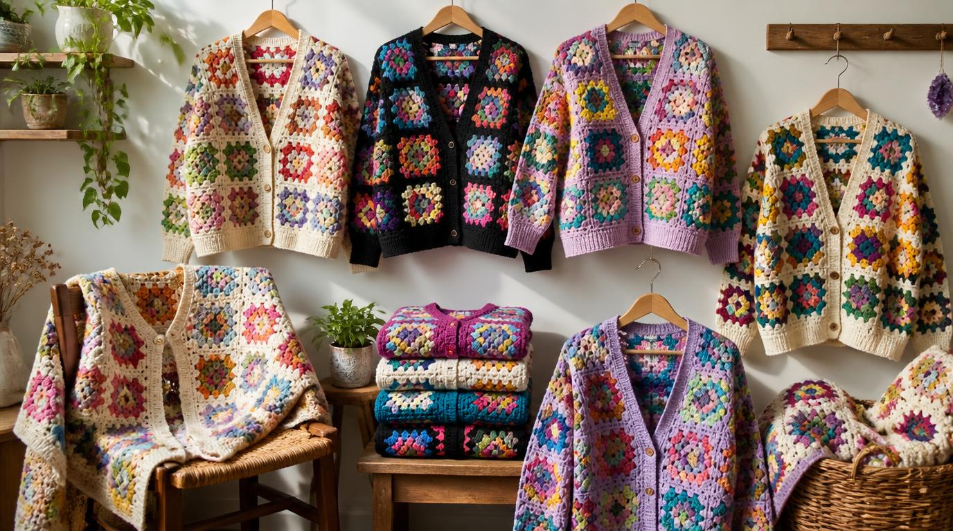 42 Granny Square Cardigans Worth Looking At