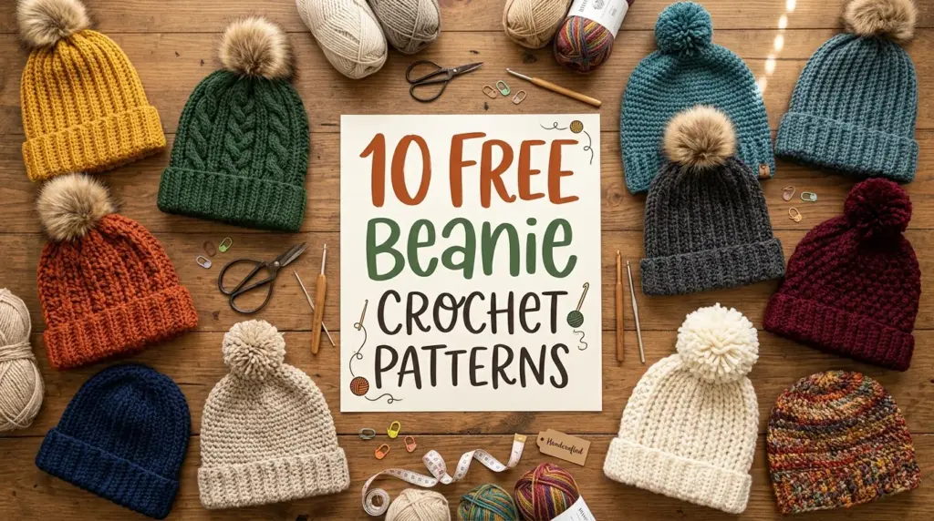 10 Free Beanie Crochet Patterns: Cozy Winter Hats for the Whole Family