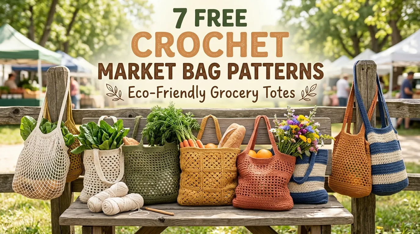 7 Free Crochet Market Bag Patterns: Eco-Friendly Grocery Totes